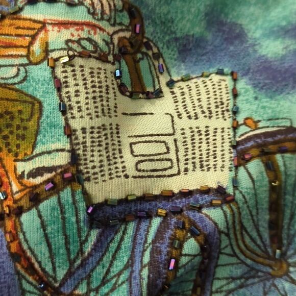 ‎Vintage Asian print beaded top - Picture 10 of 13